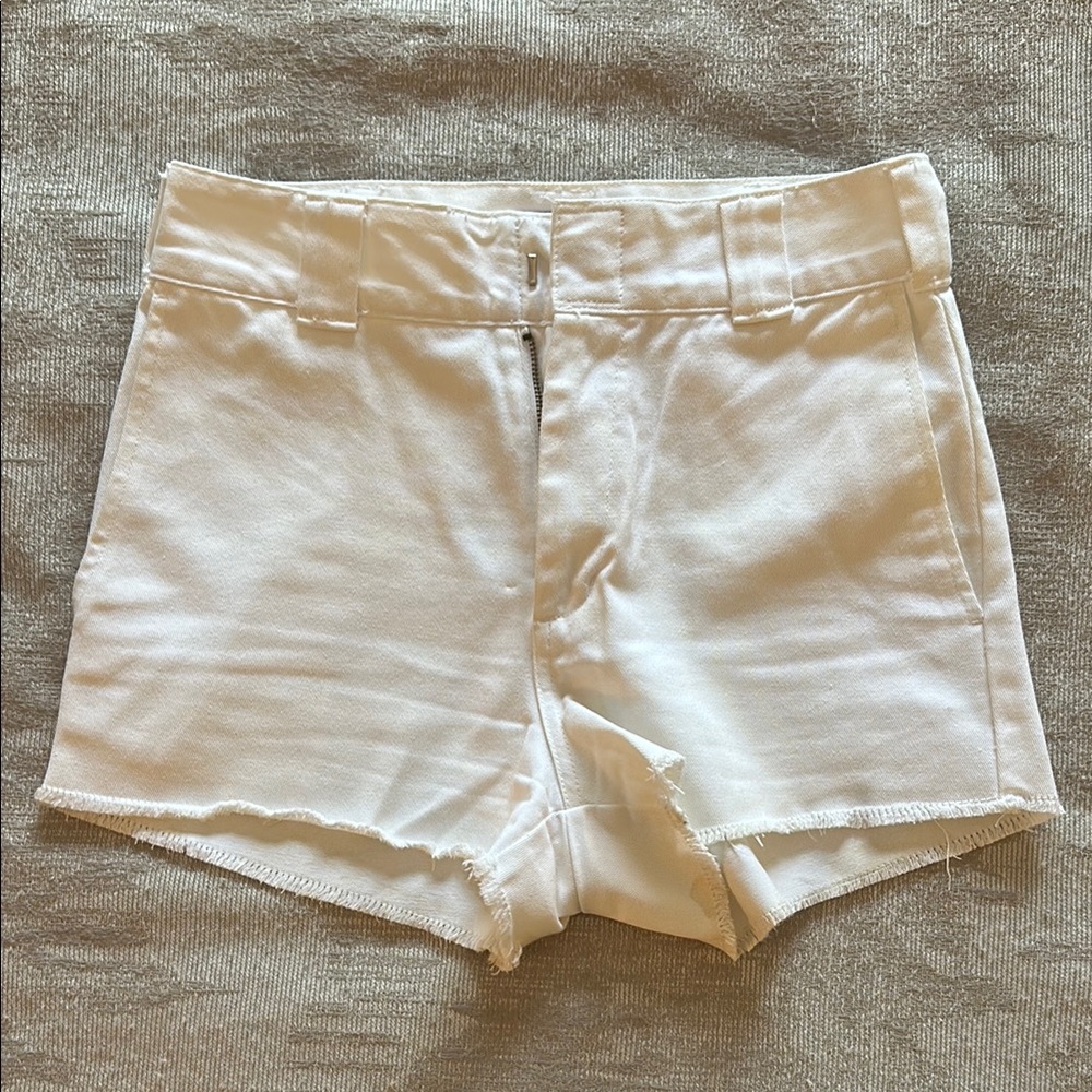 Dickies High Waist White Shorts
